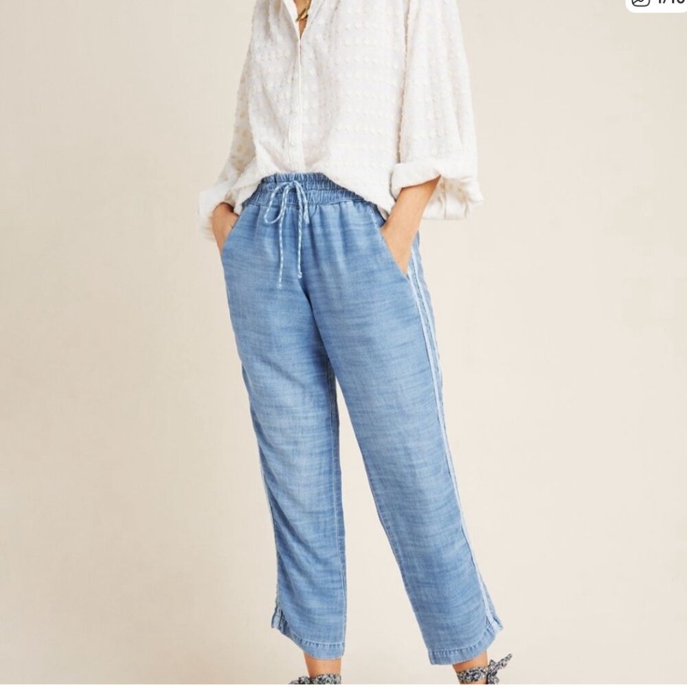 Philosophy 100% Tencel lightweight women's cropped leg elastic waist sz XS
